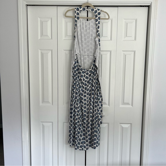 Lulus Flirty Fave Ivory Floral Print Tie-Back Midi Dress - Picture 10 of 13